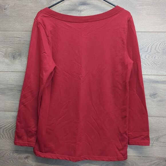 No Brand Red Embellished Crewneck Sweater Women's Size Medium - Picture 7 of 7